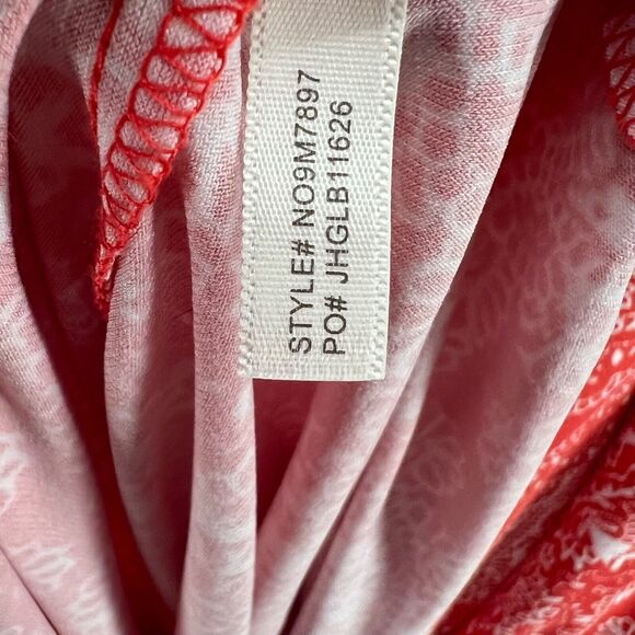 Eliza J Maxi Dress 4 Red Geo Bandana Print Sleeveless Stretch Jersey Feminine - Picture 14 of 15